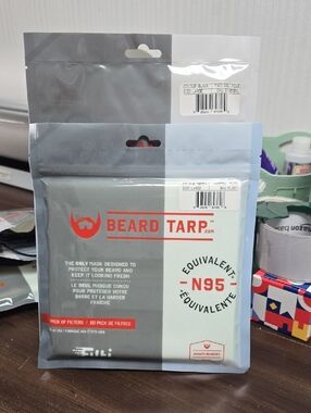 Beard Tarp Black Size Large Face Mask Filter Combo Set
